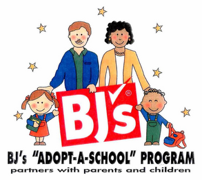 BJ'S BJ'S "ADOPT-A-SCHOOL" PROGRAM PARTNERS WITH PARENTS AND CHILDREN logo