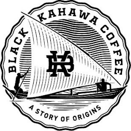 BK BLACK KAHAWA COFFEE A STORY OF ORIGINS logo