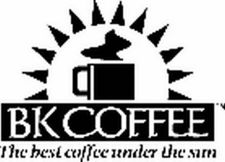 BK COFFEE THE BEST COFFEE UNDER THE SUN logo