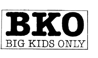 BKO BIG KIDS ONLY logo