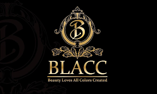 BL BLACC BEAUTY LOVES ALL COLORS CREATED logo