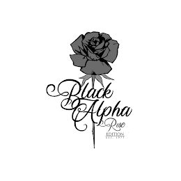 BLACK ALPHA ROSE EDITION EST. 1977 logo