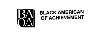 BLACK AMERICAN OF ACHIEVEMENT BAOA logo