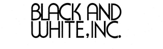 BLACK AND WHITE, INC. logo