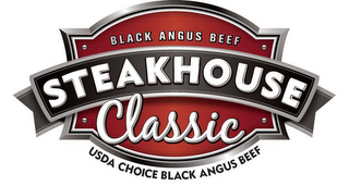 BLACK ANGUS BEEF STEAKHOUSE CLASSIC USDA CHOICE BLACK ANGUS BEEF logo