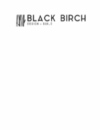 BLACK BIRCH DESIGN + BUILD AND DESIGN logo