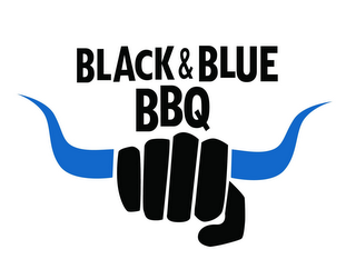BLACK & BLUE BBQ logo