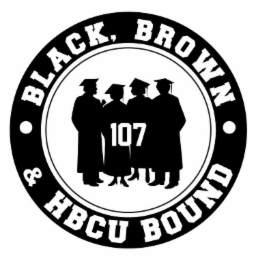 BLACK, BROWN  & HBCU BOUND 107 logo