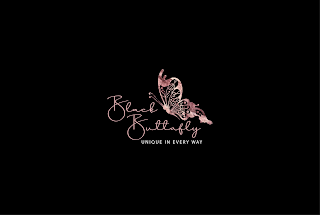 BLACK BUTTAFLY UNIQUE IN EVERY WAY logo