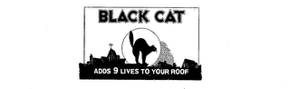 BLACK CAT ADDS 9 LIVES TO YOUR ROOF logo