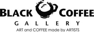 BLACK COFFEE GALLERY ART AND COFFEE MADE BY ARTISTS logo