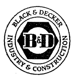 BLACK & DECKER INDUSTRY & CONSTRUCTION B&D logo