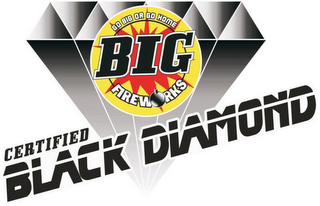 BLACK DIAMOND CERTIFIED BIG FIREWORKS GO BIG OR GO HOME logo