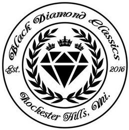 BLACK DIAMOND CLASSICS EST. 2016 ROCHESTER HILLS, MI. logo