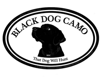 BLACK DOG CAMO BDC THAT DOG WILL HUNT logo