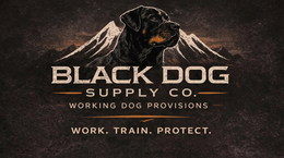 BLACK DOG SUPPLY CO. WORKING DOG PROVISIONS WORK. TRAIN. PROTECT. logo