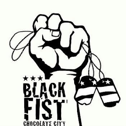 BLACK FIST CHOCOLATE CITY logo