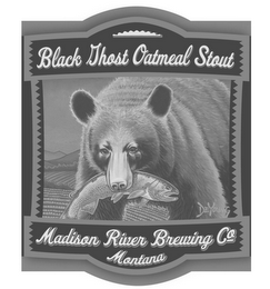 BLACK GHOST OATMEAL STOUT DEYOUNG MADISON RIVER BREWING CO MONTANA logo