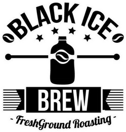 BLACK ICE BREW FRESHGROUND ROASTING logo