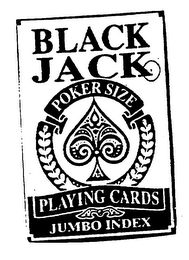 BLACK JACK POKER SIZE PLAYING CARDS JUMBO INDEX logo