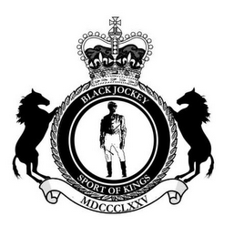 BLACK JOCKEY SPORT OF KINGS MDCCCLXXV logo