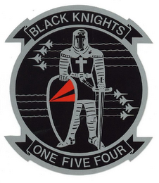 BLACK KNIGHTS ONE FIVE FOUR logo