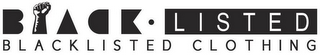 BLACK LISTED · BLACKLISTED CLOTHING logo