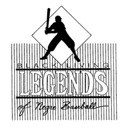 BLACK LIVING LEGENDS OF NEGRO BASEBALL logo
