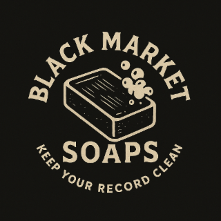 BLACK MARKET SOAPS KEEP YOUR RECORD CLEAN logo