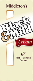 BLACK & MILD CREAM MIDDLETON'S PIPE-TOBACCO CIGARS logo