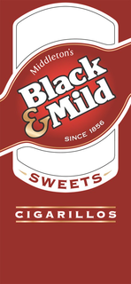 BLACK & MILD SWEETS CIGARILLOS MIDDLETON'S SINCE 1856 logo