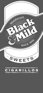 BLACK & MILD SWEETS CIGARILLOS MIDDLETON'S SINCE 1856 logo