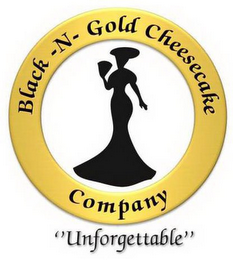 BLACK-N- GOLD CHEESECAKE COMPANY "UNFORGETTABLE" logo