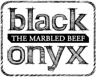 BLACK ONYX THE MARBLED BEEF logo