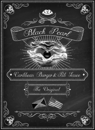 BLACK PEARL CARIBBEAN BURGER & RIB SAUCE THE ORIGINAL logo