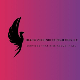 BLACK PHOENIX CONSULTING LLC SERVICES THAT RISE ABOVE IT ALL logo