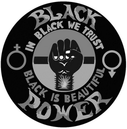 BLACK POWER IN BLACK WE TRUST BLACK IS BEAUTIFUL logo