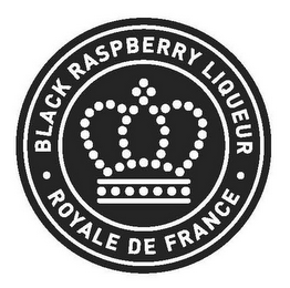 BLACK RASPBERRY LIQUEUR, ROYALE DE FRANCE logo