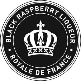 · BLACK RASPBERRY LIQUEUR · ROYALE DE FRANCE logo