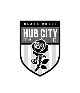 BLACK ROSES HUB CITY EST. 25 FC logo
