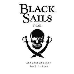 BLACK SAILS RUM ANTIGUA BRITISH WEST INDIES logo