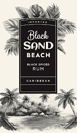 BLACK SAND BEACH BLACK SPICED RUM IMPORTED CARIBBEAN logo