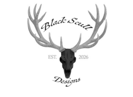 BLACK SCULL DESIGNS EST. 2026 logo