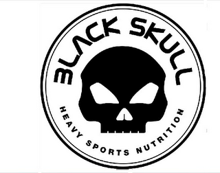 BLACK SKULL HEAVY SPORTS NUTRITION logo