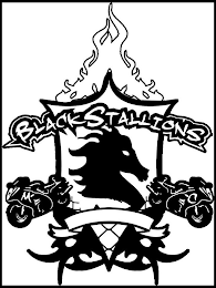 BLACK STALLIONS M C logo