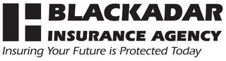 BLACKADAR INSURANCE AGENCY INSURING YOUR FUTURE IS PROTECTED TODAY logo
