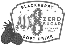 BLACKBERRY ALE 8 ZERO SUGAR ZILCH NIL NADA SOFT DRINK logo