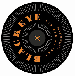 BLACKEYE X LONDON DRY GIN BLACKEYEGIN.COM logo