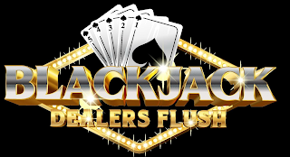 BLACKJACK DEALERS FLUSH 5 4 3 2 1 logo