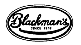 BLACKMAN'S SINCE 1909 logo